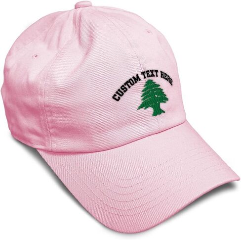 Custom Soft Baseball Hat Embroidered Dad Hat Lebanon Flag Tree Seal Embroidery Men & Ladies Baseball Cap in Kuwait