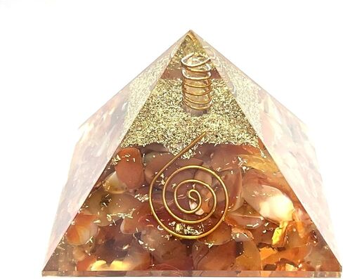 GEMSCITE Healing Crystal Orgonite Pyramid, Reiki Healing Crystals, Spiritual Gift, Chakra Meditation, Metaphysical Pyramid for Gift,Feng Shui, Aura Cleansing in Saudi Arabia