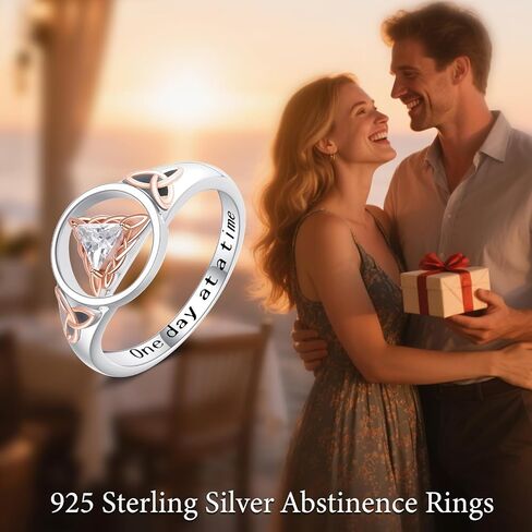 YAFEINI AA Sobriety Ring 925 Sterling Silver Alcoholics Anonymous Ring Recovery Jewelry Stay Sober Gifts for Women US 7/8 in Kuwait