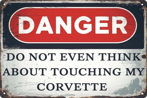 Corvette Signs Garage Metal Sign Garage Signs For Men Vintage Wall Decor Perfect Gifts Do Not Touch My Corvette 8x12 Inch in Saudi Arabia