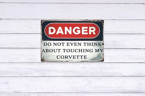 Corvette Signs Garage Metal Sign Garage Signs For Men Vintage Wall Decor Perfect Gifts Do Not Touch My Corvette 8x12 Inch in Saudi Arabia