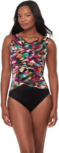 ملابس سباحة نسائية من Miraclesuit Farfalle Brio Underwire حمالة صدر للتحكم في البطن قطعة واحدة in Kuwait