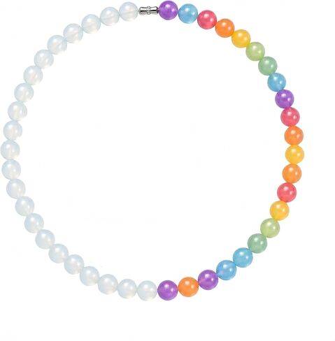 Dopamine Necklace for Women UV Reactive Colorful Rainbow Beaded Necklace Bracelets Color Changing Necklaces Bracelet Sets Mood Beads Dopamine Jewelry for Women in Saudi Arabia