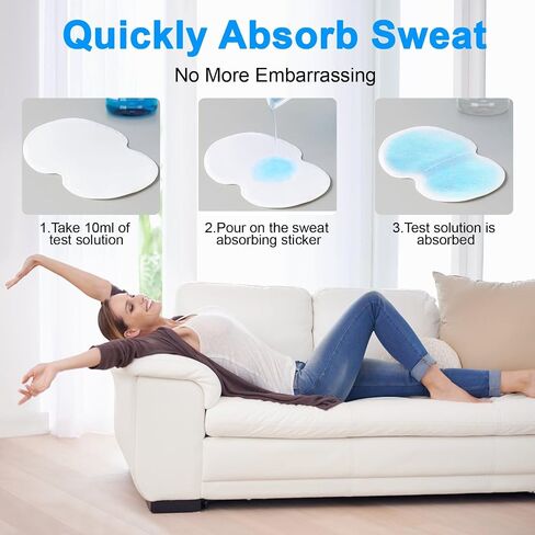 Armpit Sweat Pads 200 Own Packaging Underarm Sweat Pads for Women | Breathable Material, Comfortable Unflavored, Non Visible, Large Area Back Adhesive, Disposa in Saudi Arabia