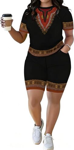 Plus Size Shorts Sets 2 Pieces Lounge Set for Women Matching Jogging Sweatsuit Outfits Sets in Saudi Arabia