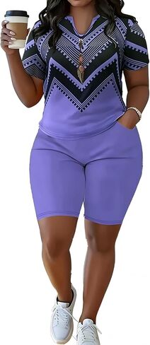 Plus Size Shorts Sets 2 Pieces Lounge Set for Women Matching Jogging Sweatsuit Outfits Sets in Saudi Arabia