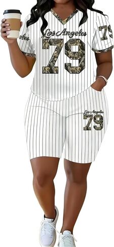 Plus Size Shorts Sets 2 Pieces Lounge Set for Women Matching Jogging Sweatsuit Outfits Sets in Saudi Arabia