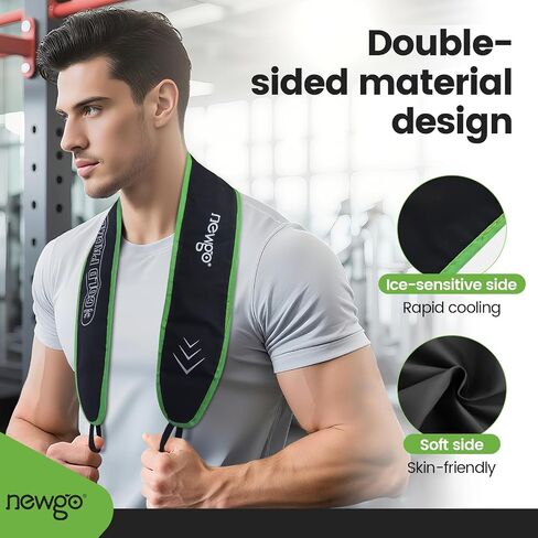 NEWGO Neck Ice Pack Cooling Neck Wrap - Long-Lasting Cold Therapy Scarf for Hot Weather, Neck Pain & Hot Flash Relief, Reusable Ice Pack for Athletes, Outdoor Sports & Indoor Use in Kuwait