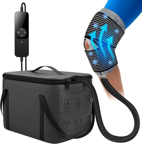 Ice Machine for Knee After Surgery, Cold Therapy Knee Ice Machine, Quiet Pump for Night Sleep, Multi-Gear Programmable Timer, Continuous Ice Water Circulation, Leakproof, ACL Post-Op Swelling Relief in Kuwait