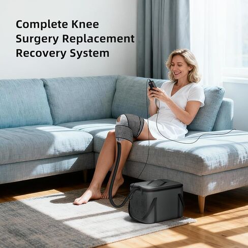 Ice Machine for Knee After Surgery, Cold Therapy Knee Ice Machine, Quiet Pump for Night Sleep, Multi-Gear Programmable Timer, Continuous Ice Water Circulation, Leakproof, ACL Post-Op Swelling Relief in Kuwait