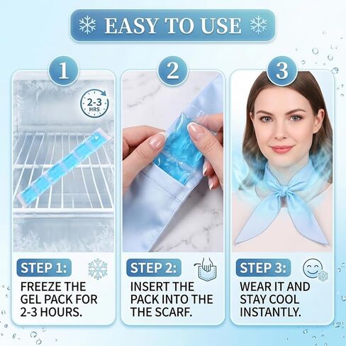 Sports ice Towel - Made of Cold-Gel Material, Ready to use After Soaking, Providing Long-Lasting Coolness, Suitable for Running, Cycling and Outdoor Activities. (bIue) in Saudi Arabia