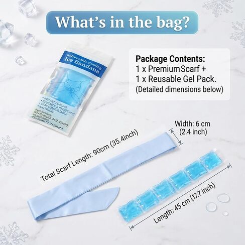 Sports ice Towel - Made of Cold-Gel Material, Ready to use After Soaking, Providing Long-Lasting Coolness, Suitable for Running, Cycling and Outdoor Activities. (bIue) in Saudi Arabia
