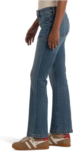 KUT from the Kloth Kelsey High-Rise Ankle Flare Front Seams Patch Pocket in Kuwait