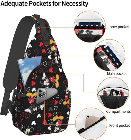 Adult Sling Bag Crossbody for Travel, Commute, Theme Parks & City Walks, Hands-Free Chest Pack, Everyday Carry, Great Gift for Men & Women in Saudi Arabia