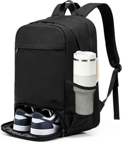 VGCUB Gym Backpack for Women Men with Shoe Compartment and Wet Pocket, Waterproof Lightweight Travel Sports Daypack, Cheer Yoga Workout Bag, Black in Kuwait