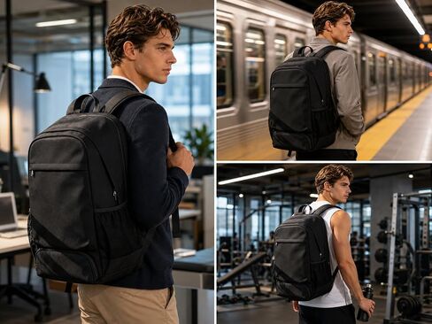VGCUB Gym Backpack for Women Men with Shoe Compartment and Wet Pocket, Waterproof Lightweight Travel Sports Daypack, Cheer Yoga Workout Bag, Black in Kuwait
