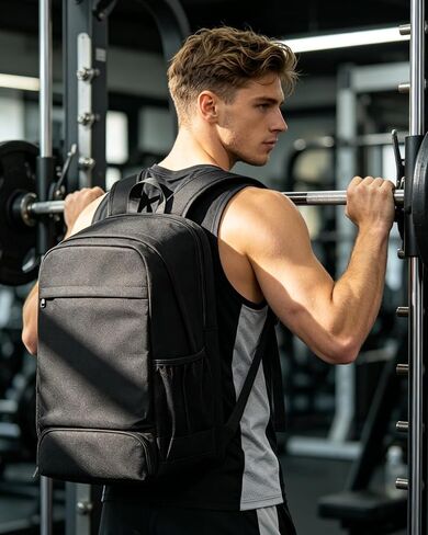 VGCUB Gym Backpack for Women Men with Shoe Compartment and Wet Pocket, Waterproof Lightweight Travel Sports Daypack, Cheer Yoga Workout Bag, Black in Kuwait