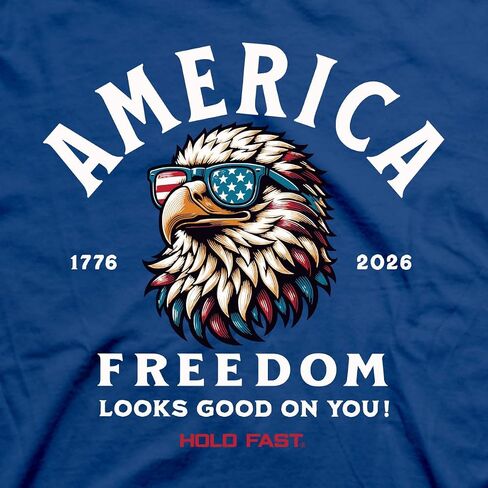 Hold Fast T-Shirt - America Eagle - Royal in Saudi Arabia