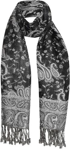 Avxdbr Paisley Scarf for Women Reversible Shawl Wrap Elegant Soft Exotic Indian Rave Neck Wrap Scarf for Festival Evening Dress Travel Wedding Accessory in Saudi Arabia