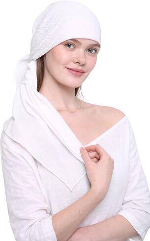 Square Head Scarf – Pre-Shrunk Soft Viscose for Women’s Hair Loss, Alopecia, Chemo | Large Full Head Cover in Saudi Arabia