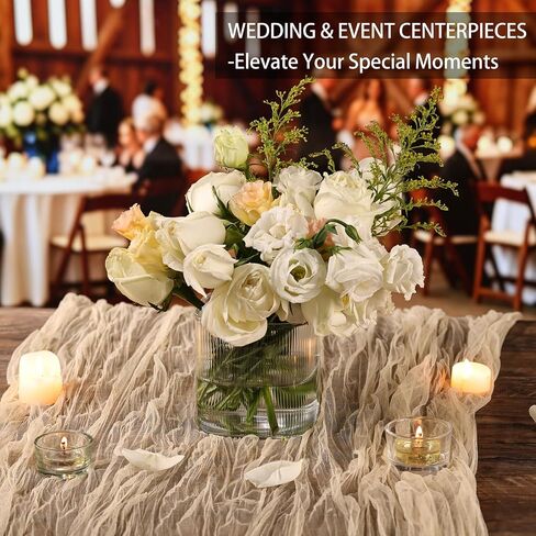 Square Glass Vase 4" x 4" x 4", Clear Flower Vases for Centerpieces, Square Glass Cube Vase Candle Holder for Wedding, Party, Home Office Decoration, Set of 6 in Saudi Arabia