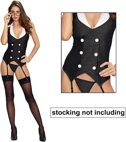 Sexy Secretary Maid Outfit for Women Lingerie Naughty Anime Cosplay Costumes Servant Role Paly Babydoll Halloween in Saudi Arabia