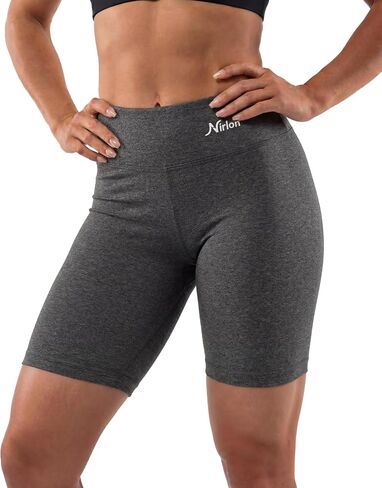 Nirlon Women's Biker High Waist Workout Yoga Shorts 9" Inseam - Tummy Control Athletic Shorts for Women Plus Size in Saudi Arabia