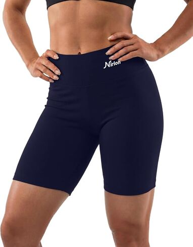 Nirlon Women's Biker High Waist Workout Yoga Shorts 9" Inseam - Tummy Control Athletic Shorts for Women Plus Size in Saudi Arabia