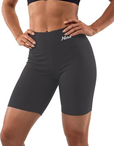 Nirlon Women's Biker High Waist Workout Yoga Shorts 9" Inseam - Tummy Control Athletic Shorts for Women Plus Size in Saudi Arabia