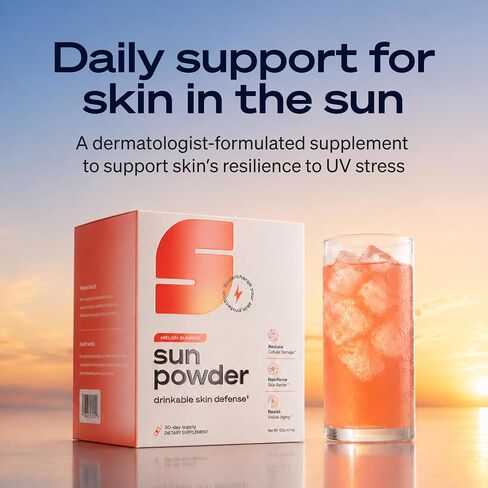 First 3-in-1 Drinkable Skincare, by World-Class Dermatologist & Skin Surgeon, Regenerative Formula, Nicotinamide, Collagen Peptides, Astaxanthin, Glutathione, 30 Stick Packs, Melon in Saudi Arabia
