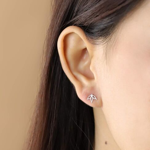 Boma Jewelry Sterling Silver Lotus Flower Stud Earrings in Kuwait