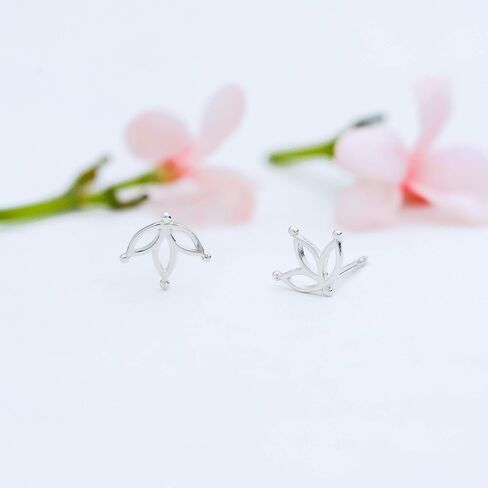 Boma Jewelry Sterling Silver Lotus Flower Stud Earrings in Kuwait