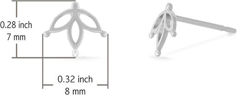 Boma Jewelry Sterling Silver Lotus Flower Stud Earrings in Kuwait