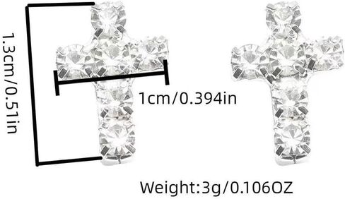 QiaTsed Earrings for Women Cross Stud Earrings Hypoallergenic Dainty Earrings Simple Small Earrings Ideal Jewelry Gift for Women in Saudi Arabia