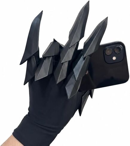 Articulated Gothic Claw Gloves, Flexible Mechanical Finger Armor Props for Cosplay, Halloween, and Parties in Kuwait