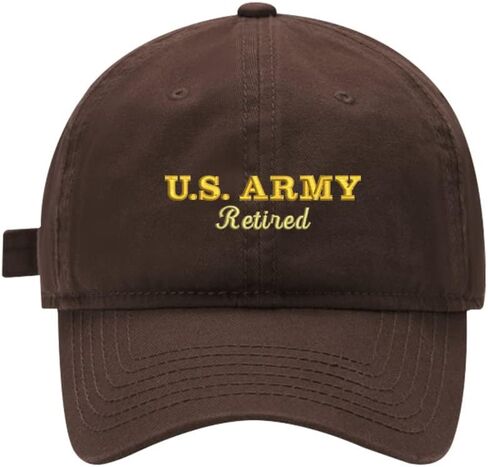 Mens Baseball Caps Army Retired Embroidered Washed Cotton Adjustable Outdoor Dad Hats for Men in Saudi Arabia