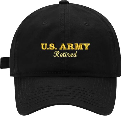 Mens Baseball Caps Army Retired Embroidered Washed Cotton Adjustable Outdoor Dad Hats for Men in Saudi Arabia