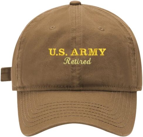 Mens Baseball Caps Army Retired Embroidered Washed Cotton Adjustable Outdoor Dad Hats for Men in Saudi Arabia