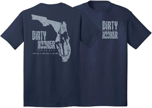 Dirty Hooker Fishing Gear, Short Sleeve Tee with Florida Logo in Saudi Arabia