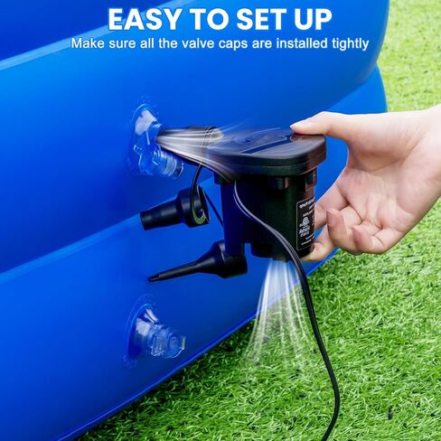 Extra Large Inflatable Pool with Pump - 130'' x 72'' x 22'' Family Blow Up Pool for Adults & Kids, Swimming Pool for Garden, Summer Water Party in Saudi Arabia