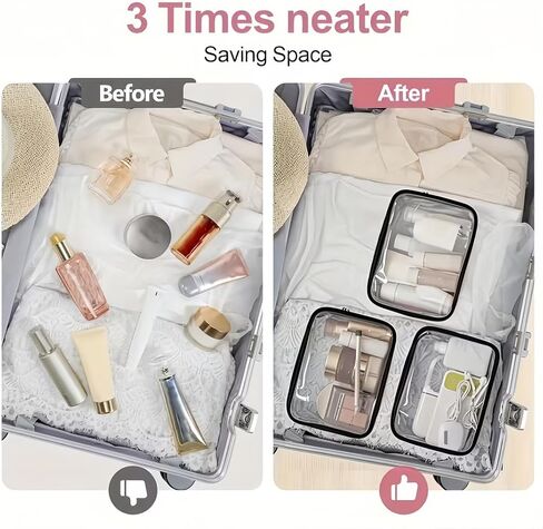 PVC Zippered Cosmetic Bag Medicine-Themed Clear Travel Makeup Pouch for Toiletries, First-Aid and Daily Storage, Black in Kuwait