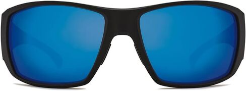 Kaenon Unisex Truckee Rectangular Polarized Sunglasses (Matte Black, Ultra Glass Pacific Blue) in Saudi Arabia