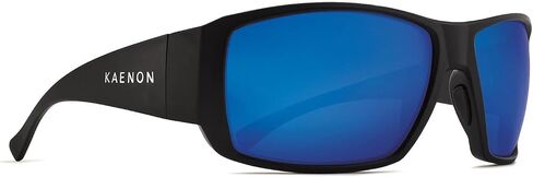 Kaenon Unisex Truckee Rectangular Polarized Sunglasses (Matte Black, Ultra Glass Pacific Blue) in Saudi Arabia