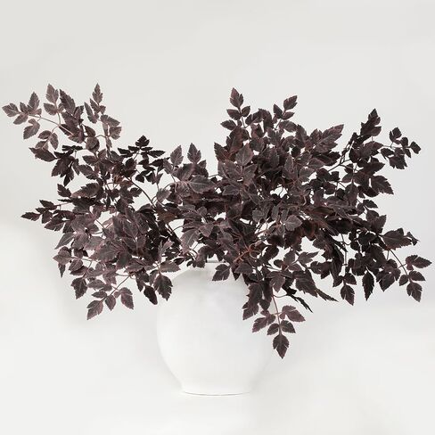 mizii 5 Pcs Artificial Cimicifuga Stems 36 in Burgundy Leaf Spray Plants Faux Greenery Branches Silk Leaves Fall Decoration for Centerpieces Vase Table Mantel Thanksgiving Halloween Decor in Saudi Arabia