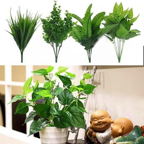Artificial Eucalyptus Leaves Faux Greenery Stems Artificial Green Branches Leaves for Wedding Flowers Bouquet Home Decoration in Kuwait