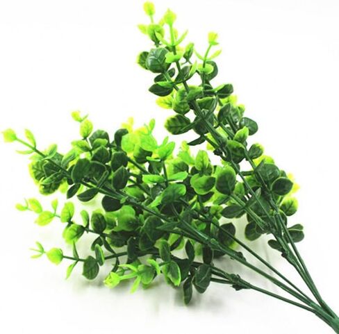 Artificial Eucalyptus Leaves Faux Greenery Stems Artificial Green Branches Leaves for Wedding Flowers Bouquet Home Decoration in Kuwait