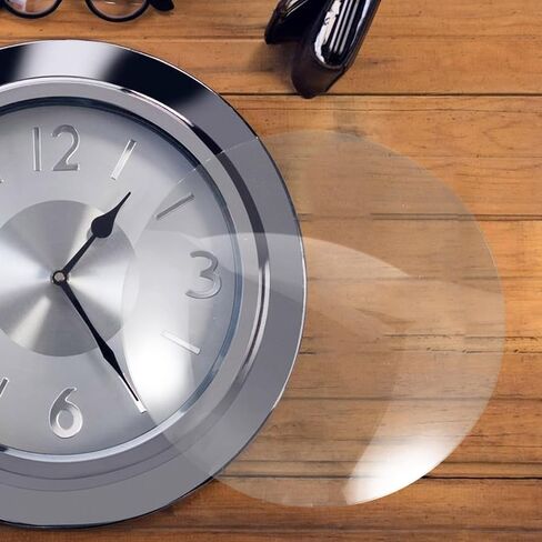 VOSAREA Large Wall Clock Glass Replacement 5 Inch Convex Dome Cover, Transparent Round Glass Dome Part for Mantel Grandfather Pendulum Clocks in Kuwait