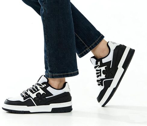 Skateboarding Sneakers Leather Platform Sneaker for Men Comfortable Casual Stylish Walking Shoes Women,Low Top Shoe Couples Casual Tennis Skate Shoes in Kuwait