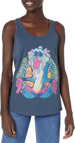 Disney Women's Lion King Freaky Rafiki Slim Fit, Scoop Hem Racerback Tank in Kuwait