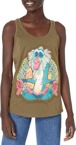 Disney Women's Lion King Freaky Rafiki Slim Fit, Scoop Hem Racerback Tank in Kuwait